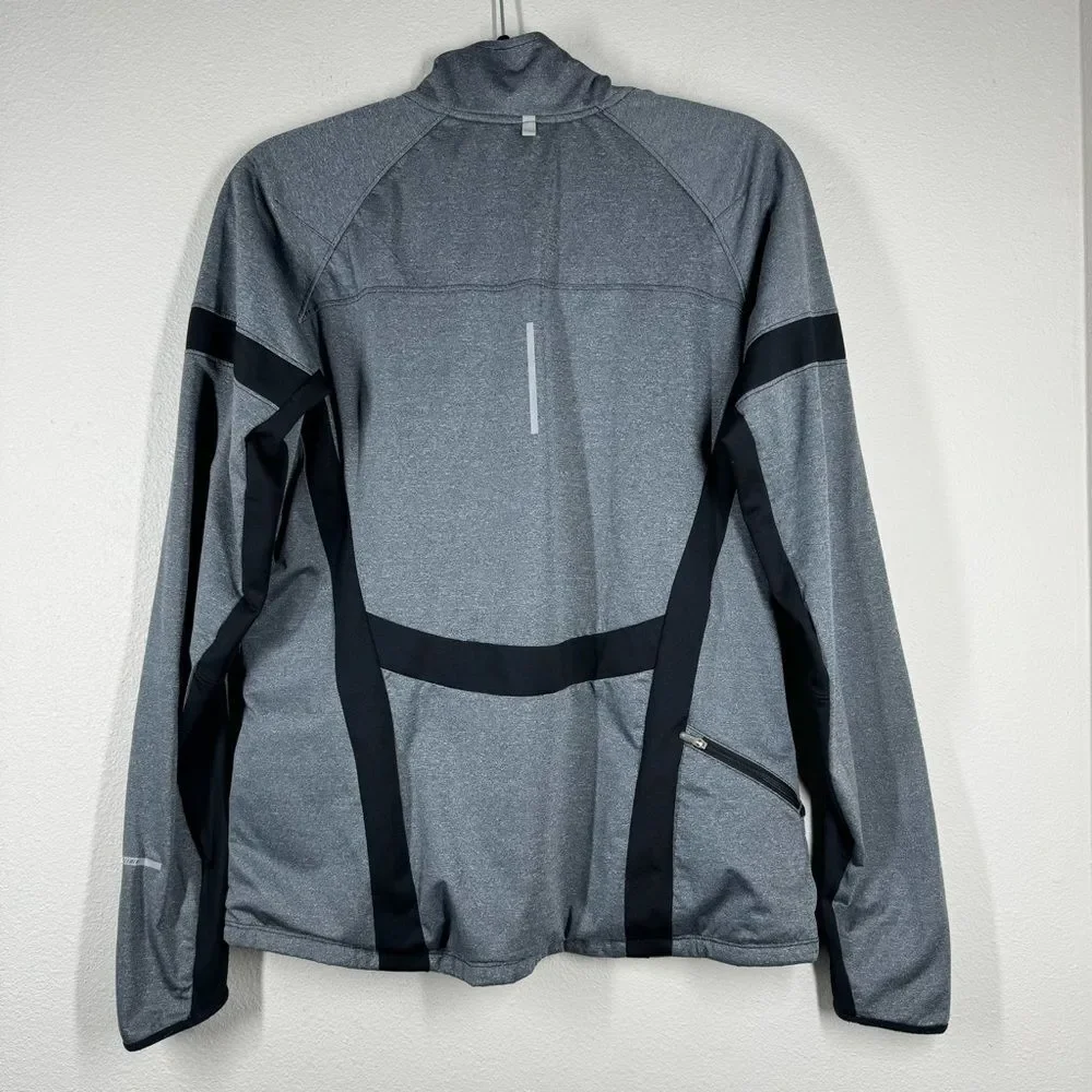 Nike Shield Element Full Zip Running Jacket Black Gray Women’s Size Large